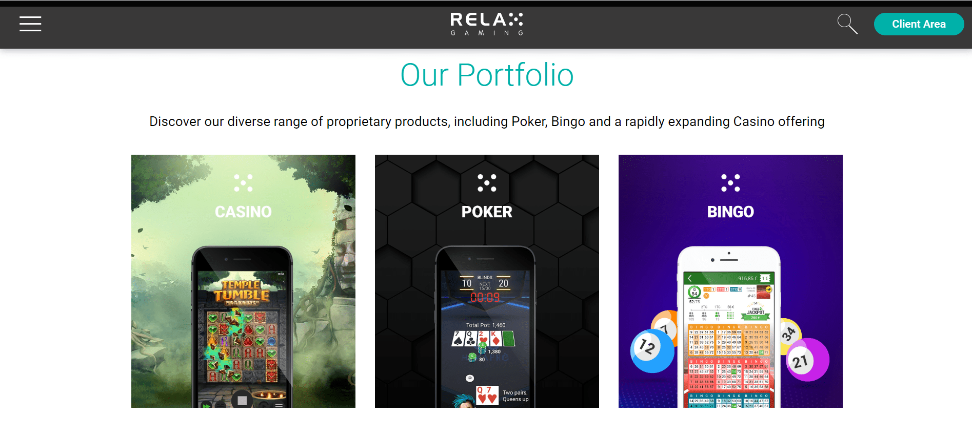 Relax Gaming: портфолио
